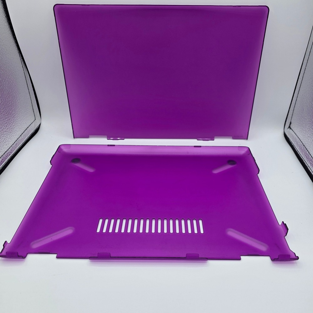 Purple Translucent Hard Shell Laptop Case Cover 13 Inch Snap On Protective Shell